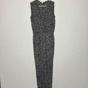 Diane von Furstenberg size 4 Rowena black and white print jumpsuit